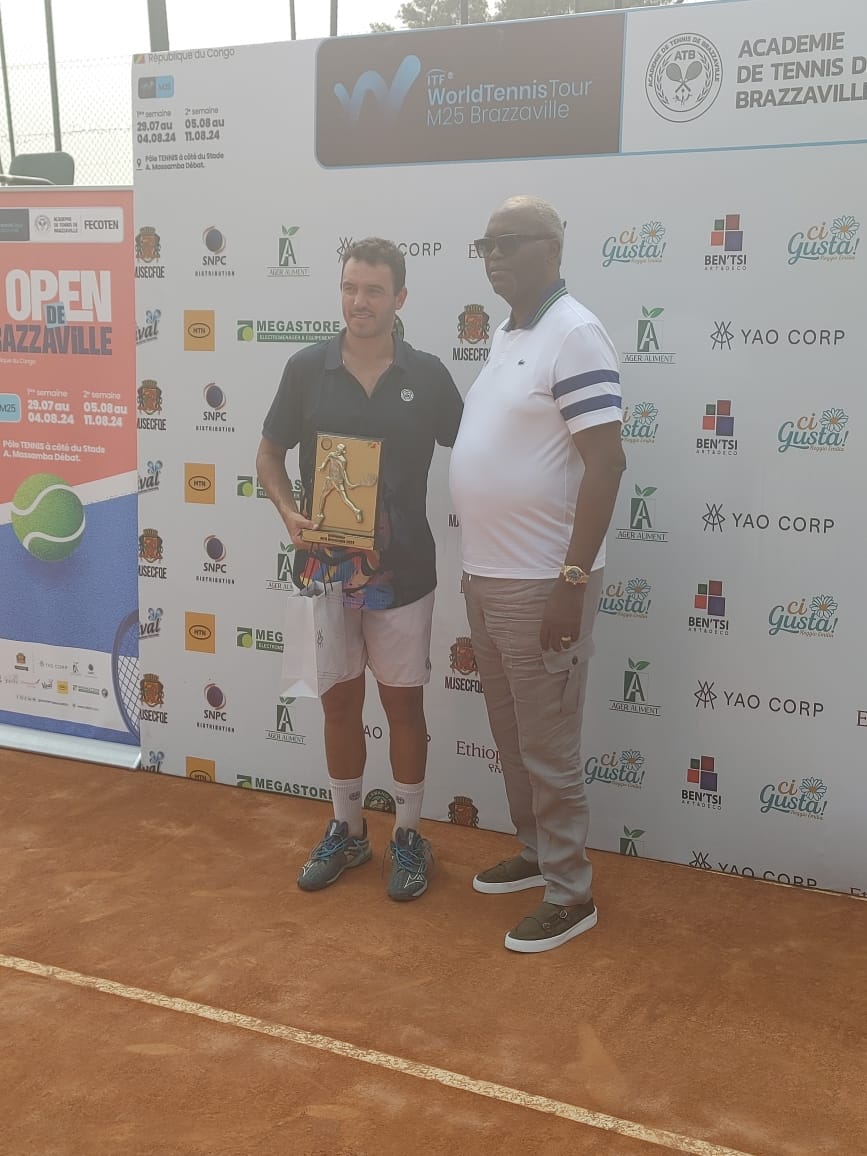 Congo/Tennis : Gonzalo Oliveira vainqueur de la 1ème semaine de Brazzaville World Tennis Tour M25.